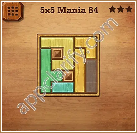 Wood Block Puzzle 5x5 Mania Level 84 Solution