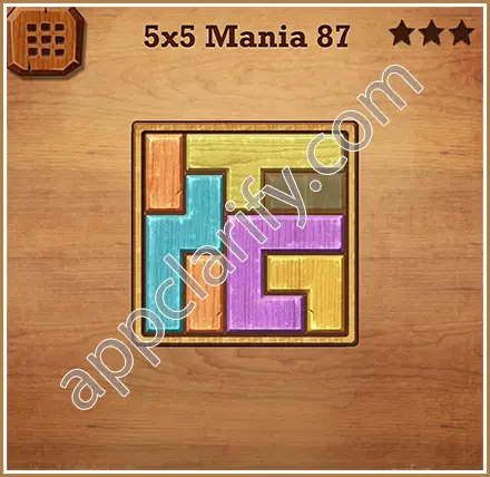 Wood Block Puzzle 5x5 Mania Level 87 Solution