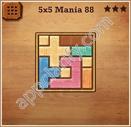 Wood Block Puzzle 5x5 Mania Level 88 Solution