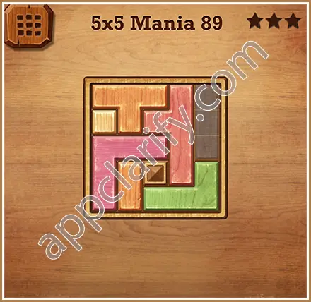 Wood Block Puzzle 5x5 Mania Level 89 Solution