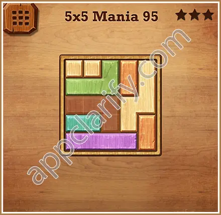 Wood Block Puzzle 5x5 Mania Level 95 Solution