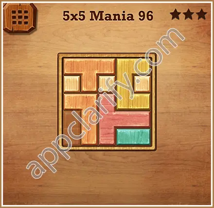 Wood Block Puzzle 5x5 Mania Level 96 Solution