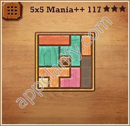 Wood Block Puzzle 5x5 Mania++ (Plus) Level 117 Solution