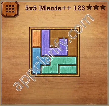 Wood Block Puzzle 5x5 Mania++ (Plus) Level 126 Solution