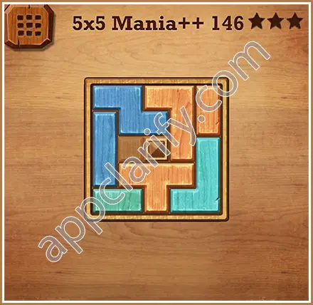 Wood Block Puzzle 5x5 Mania++ (Plus) Level 146 Solution