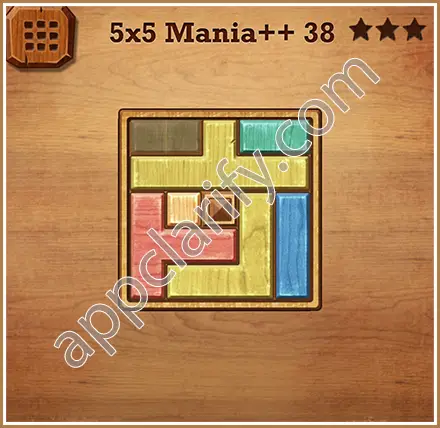 Wood Block Puzzle 5x5 Mania++ (Plus) Level 38 Solution