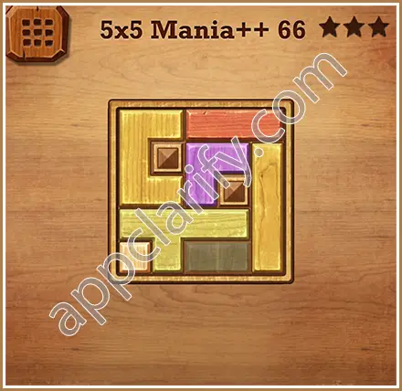 Wood Block Puzzle 5x5 Mania++ (Plus) Level 66 Solution