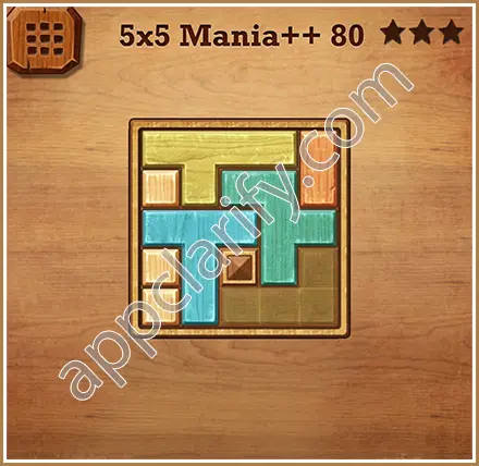 Wood Block Puzzle 5x5 Mania++ (Plus) Level 80 Solution