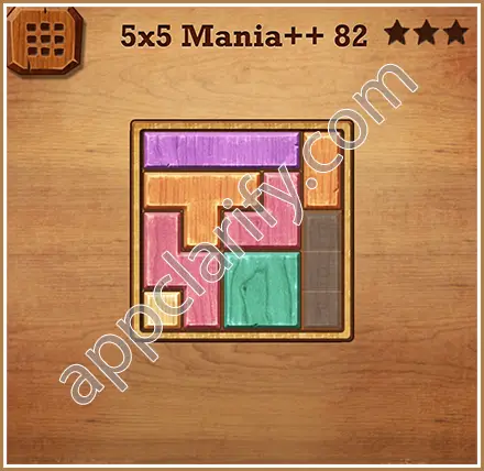 Wood Block Puzzle 5x5 Mania++ (Plus) Level 82 Solution