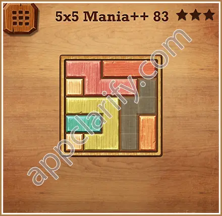 Wood Block Puzzle 5x5 Mania++ (Plus) Level 83 Solution