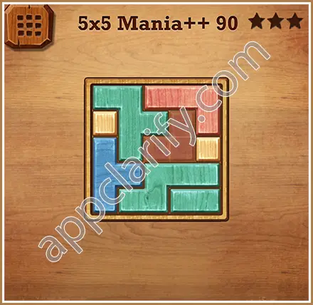 Wood Block Puzzle 5x5 Mania++ (Plus) Level 90 Solution