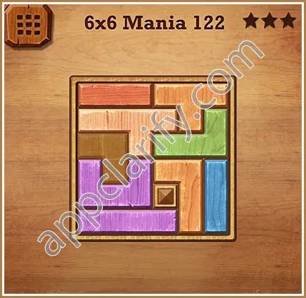 Wood Block Puzzle 6x6 Mania Level 122 Solution