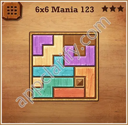 Wood Block Puzzle 6x6 Mania Level 123 Solution