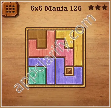 Wood Block Puzzle 6x6 Mania Level 126 Solution