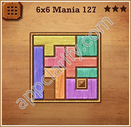 Wood Block Puzzle 6x6 Mania Level 127 Solution