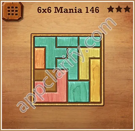 Wood Block Puzzle 6x6 Mania Level 146 Solution