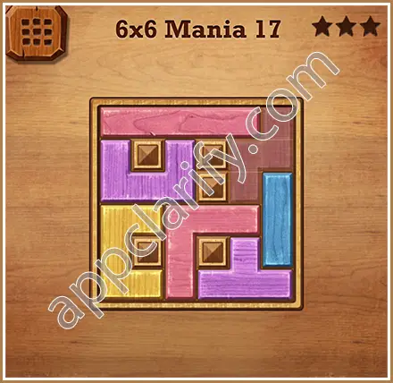 Wood Block Puzzle 6x6 Mania Level 17 Solution