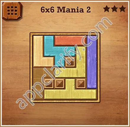 Wood Block Puzzle 6x6 Mania Level 2 Solution