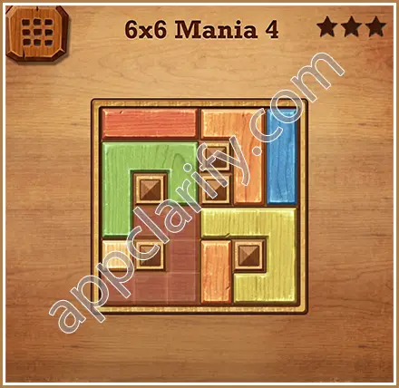 Wood Block Puzzle 6x6 Mania Level 4 Solution