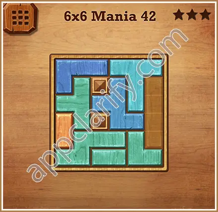 Wood Block Puzzle 6x6 Mania Level 42 Solution