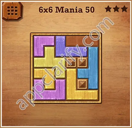 Wood Block Puzzle 6x6 Mania Level 50 Solution