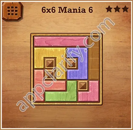 Wood Block Puzzle 6x6 Mania Level 6 Solution