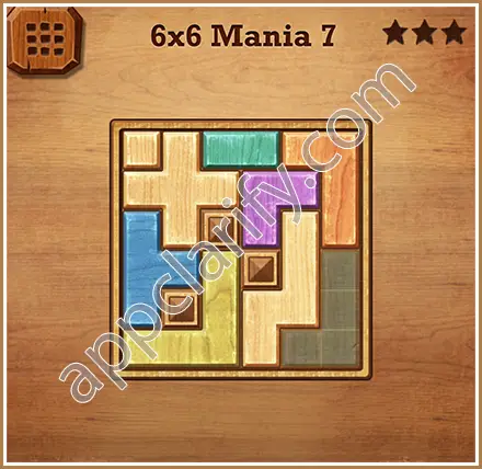 Wood Block Puzzle 6x6 Mania Level 7 Solution