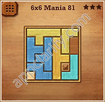 Wood Block Puzzle 6x6 Mania Level 81 Solution