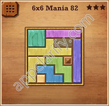 Wood Block Puzzle 6x6 Mania Level 82 Solution