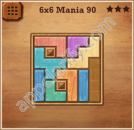 Wood Block Puzzle 6x6 Mania Level 90 Solution