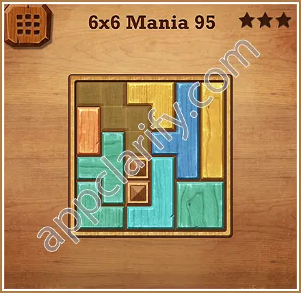 Wood Block Puzzle 6x6 Mania Level 95 Solution