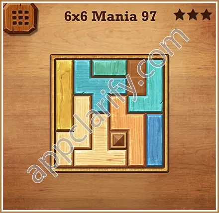 Wood Block Puzzle 6x6 Mania Level 97 Solution
