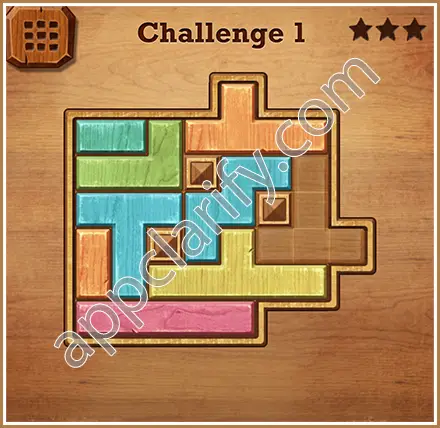 Wood Block Puzzle Challenge Level 1 Solution