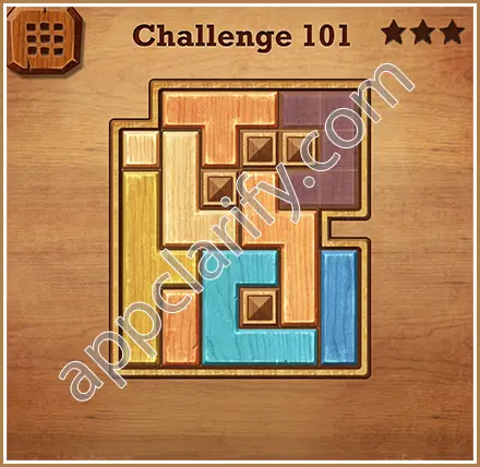 Wood Block Puzzle Challenge Level 101 Solution