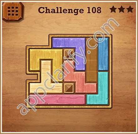 Wood Block Puzzle Challenge Level 108 Solution