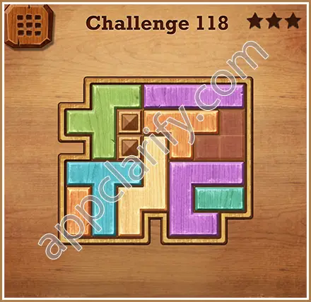 Wood Block Puzzle Challenge Level 118 Solution