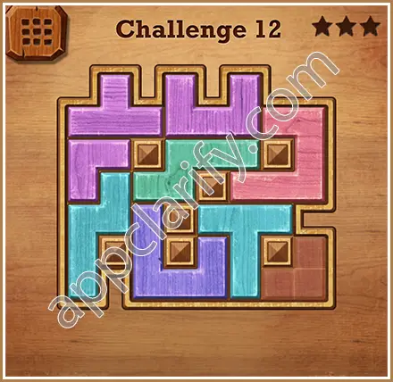 Wood Block Puzzle Challenge Level 12 Solution
