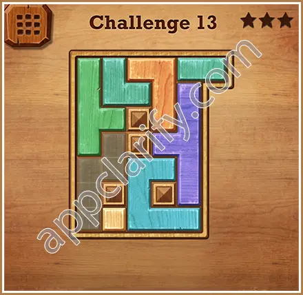 Wood Block Puzzle Challenge Level 13 Solution