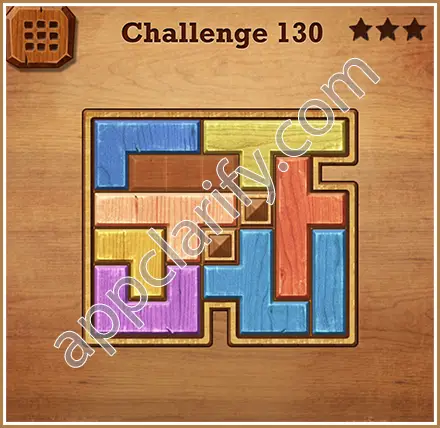 Wood Block Puzzle Challenge Level 130 Solution