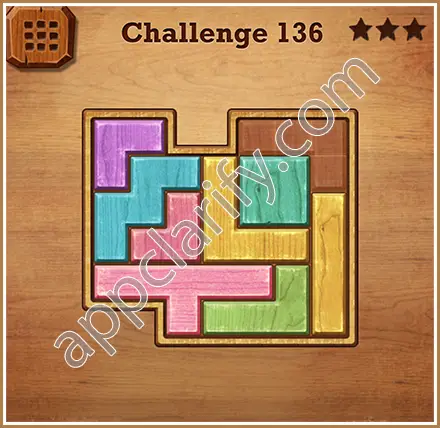 Wood Block Puzzle Challenge Level 136 Solution
