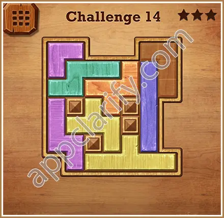 Wood Block Puzzle Challenge Level 14 Solution