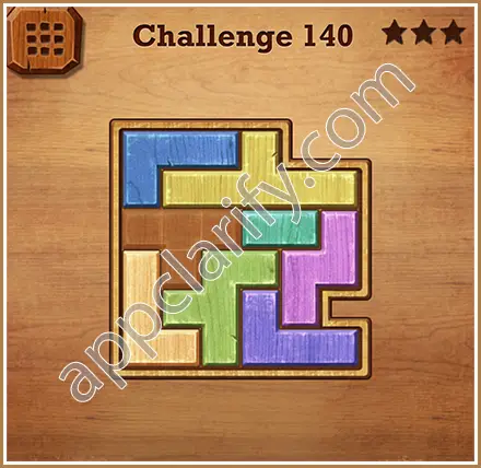 Wood Block Puzzle Challenge Level 140 Solution