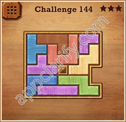 Wood Block Puzzle Challenge Level 144 Solution
