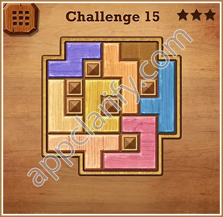 Wood Block Puzzle Challenge Level 15 Solution
