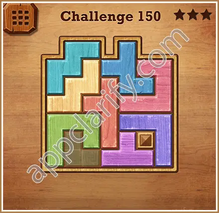 Wood Block Puzzle Challenge Level 150 Solution