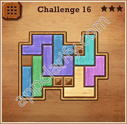 Wood Block Puzzle Challenge Level 16 Solution