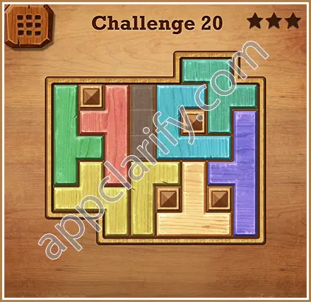 Wood Block Puzzle Challenge Level 20 Solution