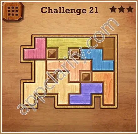 Wood Block Puzzle Challenge Level 21 Solution