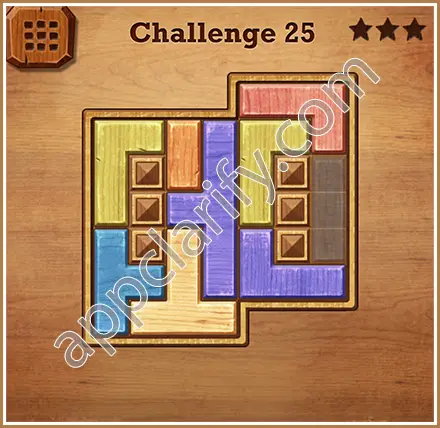 Wood Block Puzzle Challenge Level 25 Solution