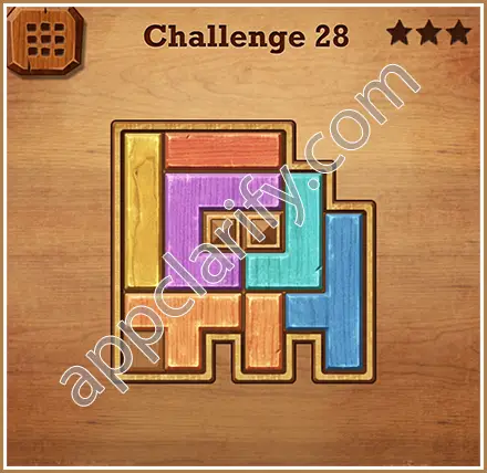 Wood Block Puzzle Challenge Level 28 Solution